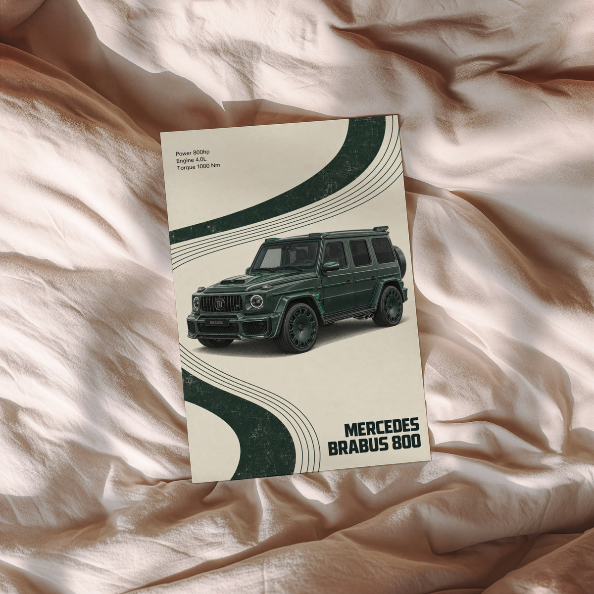 Vintage Mercedes Brabus G Wagon Print, Car Wall Art