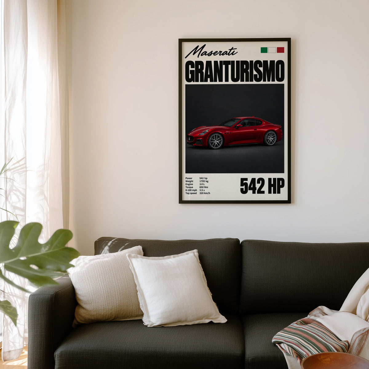 Vintage Maserati GranTurismo Print, Car Wall Art