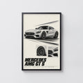 Vintage Mercedes AMG GT S Print, Car Wall Art