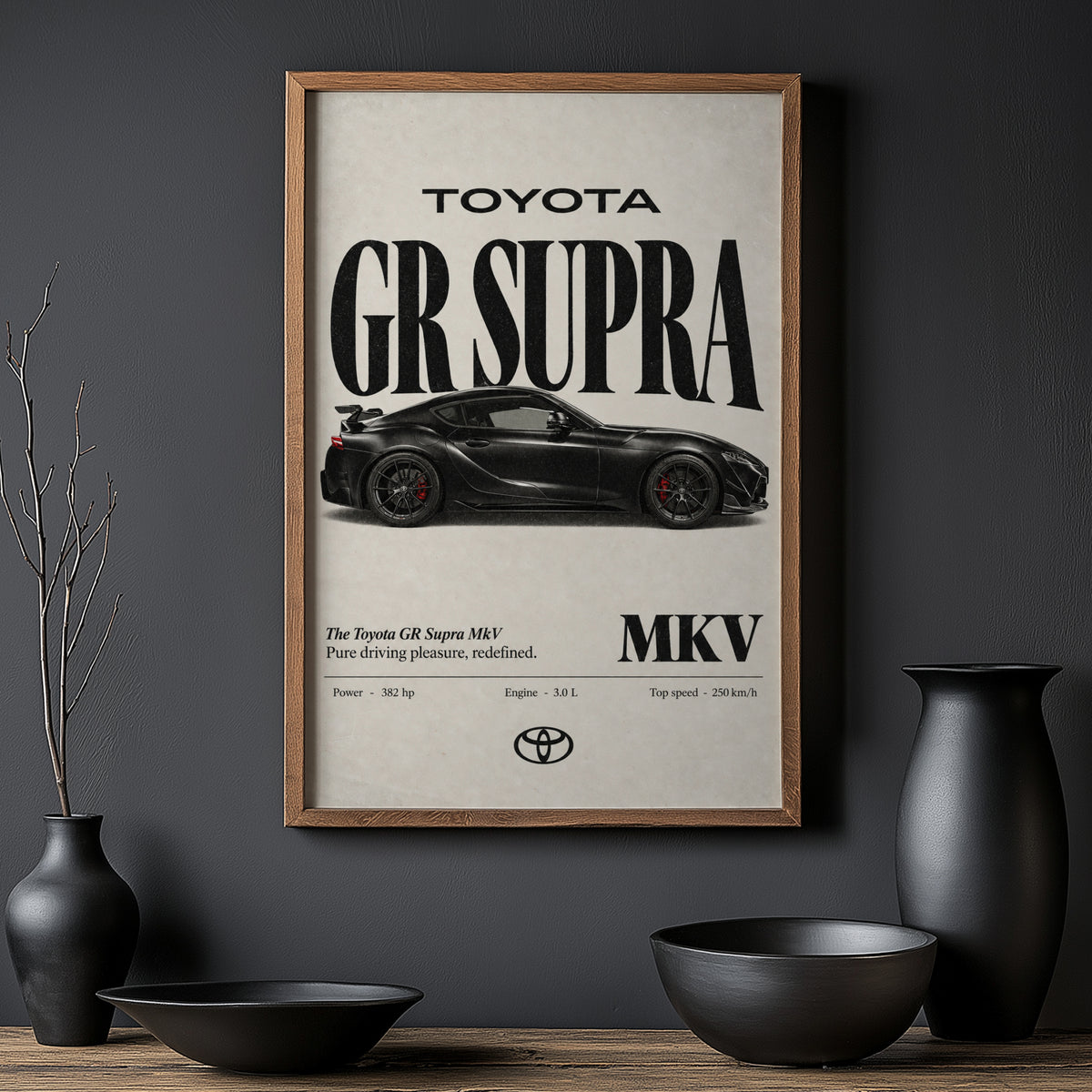 Vintage Toyota GR Supra Print, Car Wall Art