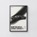 Vintage Koenigsegg Jesko Absolut Print, Car Art