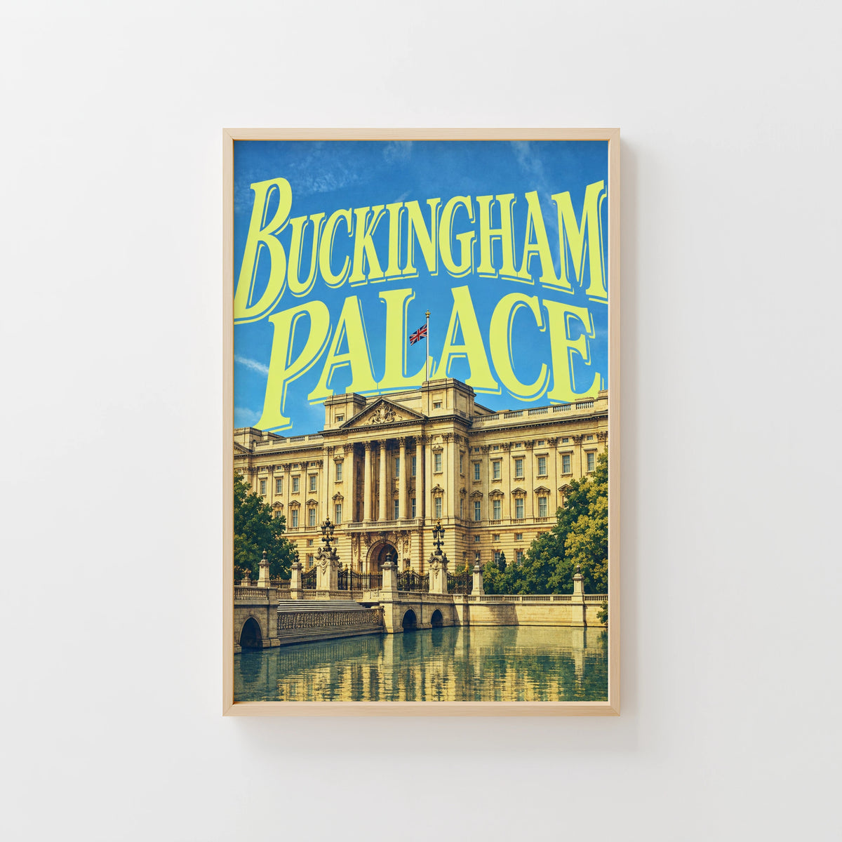 Vintage Buckingham Palace Poster, London Wall Art Print