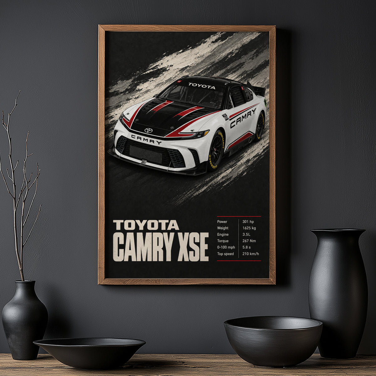 Vintage Toyota Camry XSE Print, Car Wall Art