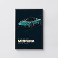 Vintage Maserati MCPURA Print, Car Wall Art