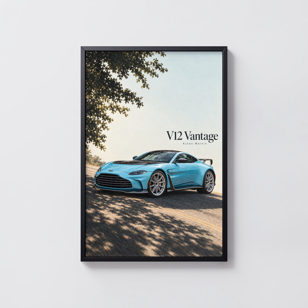 Vintage Aston Martin V12 Vantage Print, Car Art