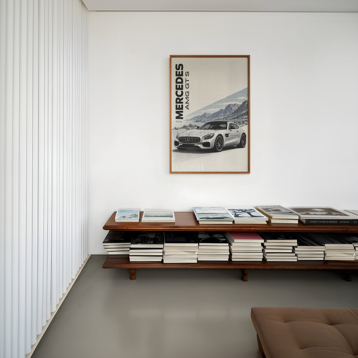 Vintage Mercedes AMG GT S Print, Car Wall Art