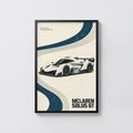 Vintage McLaren Solus GT Print, Car Wall Art