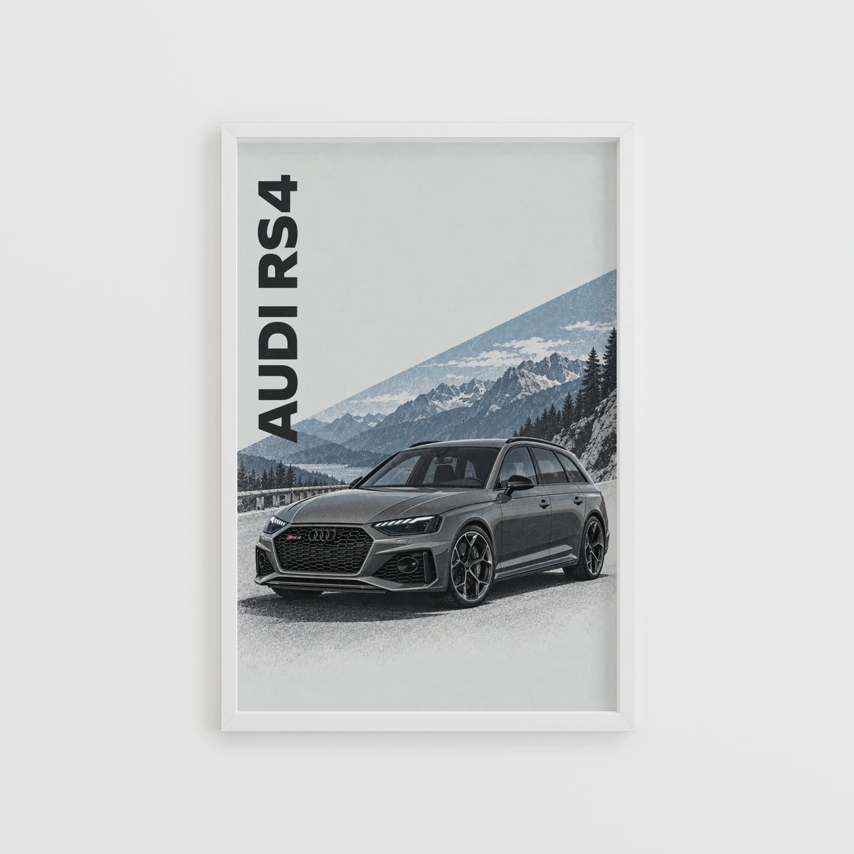 Vintage Audi RS4 Avant Print, Car Wall Art