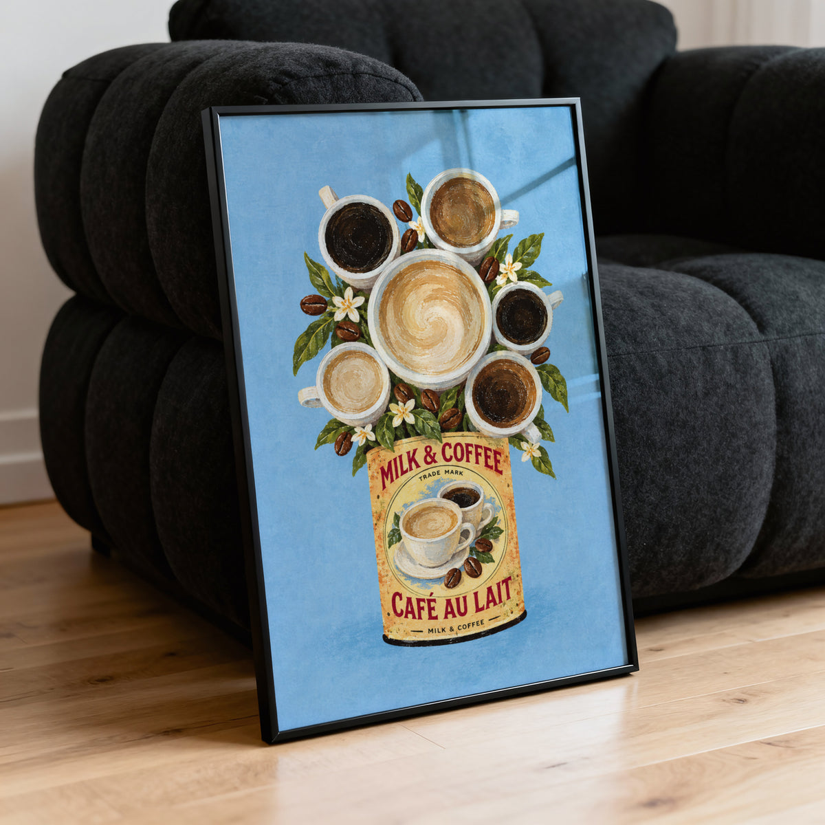 Vintage Coffee Print and Poster, Cafe au Lait Kitchen Art