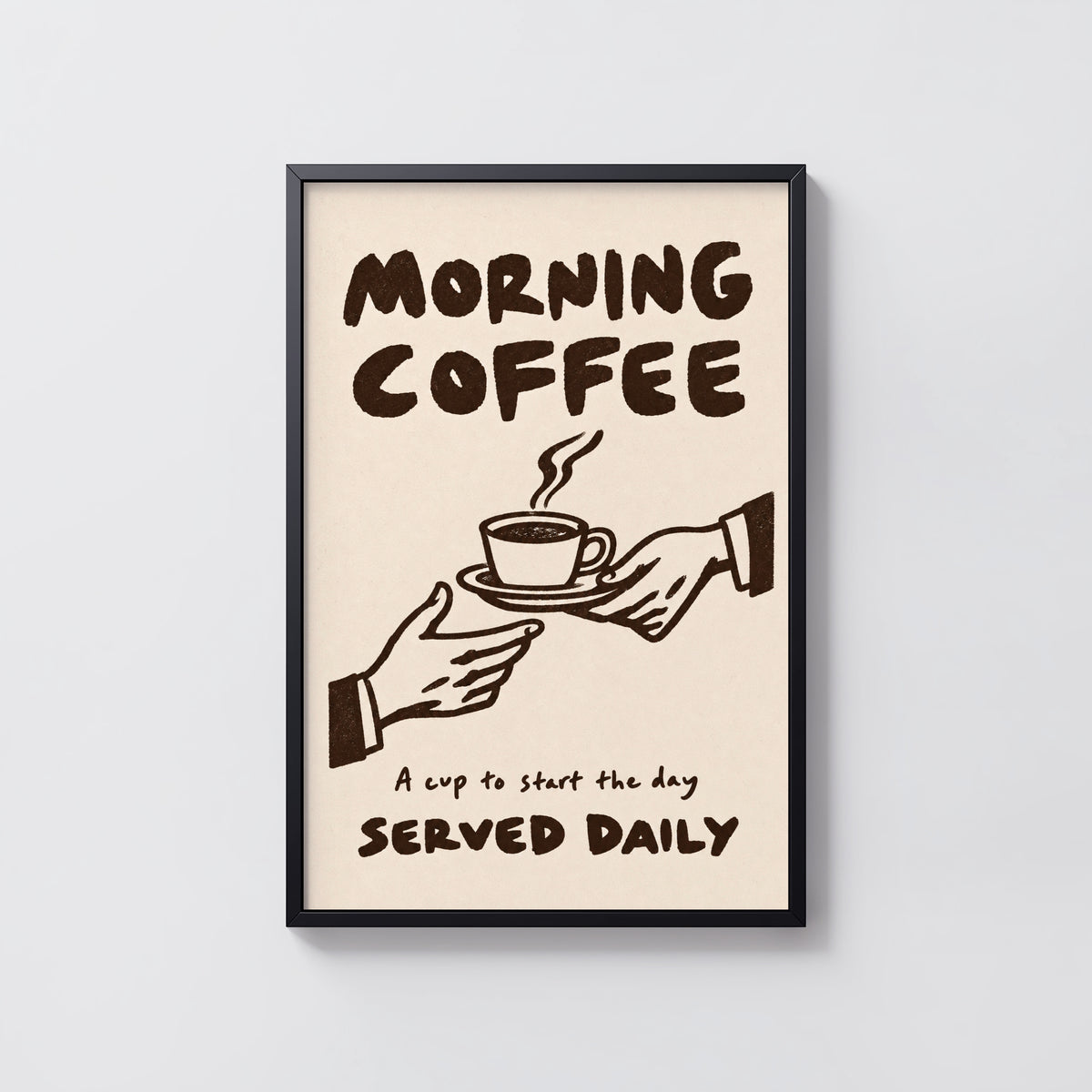 Vintage Coffee Print and Poster, Kitchen Wall Art Decor