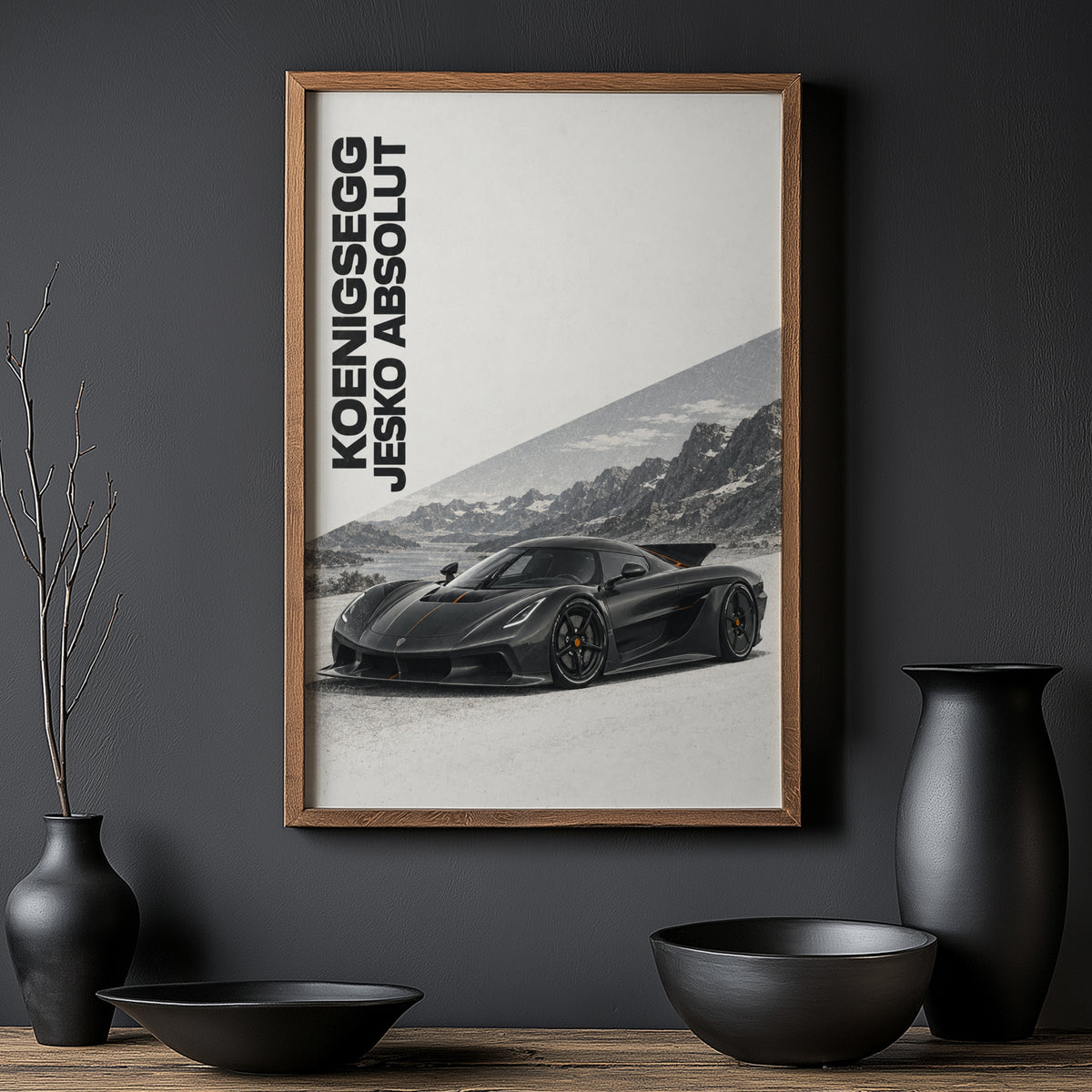 Vintage Koenigsegg Jesko Absolut Print, Car Wall Art