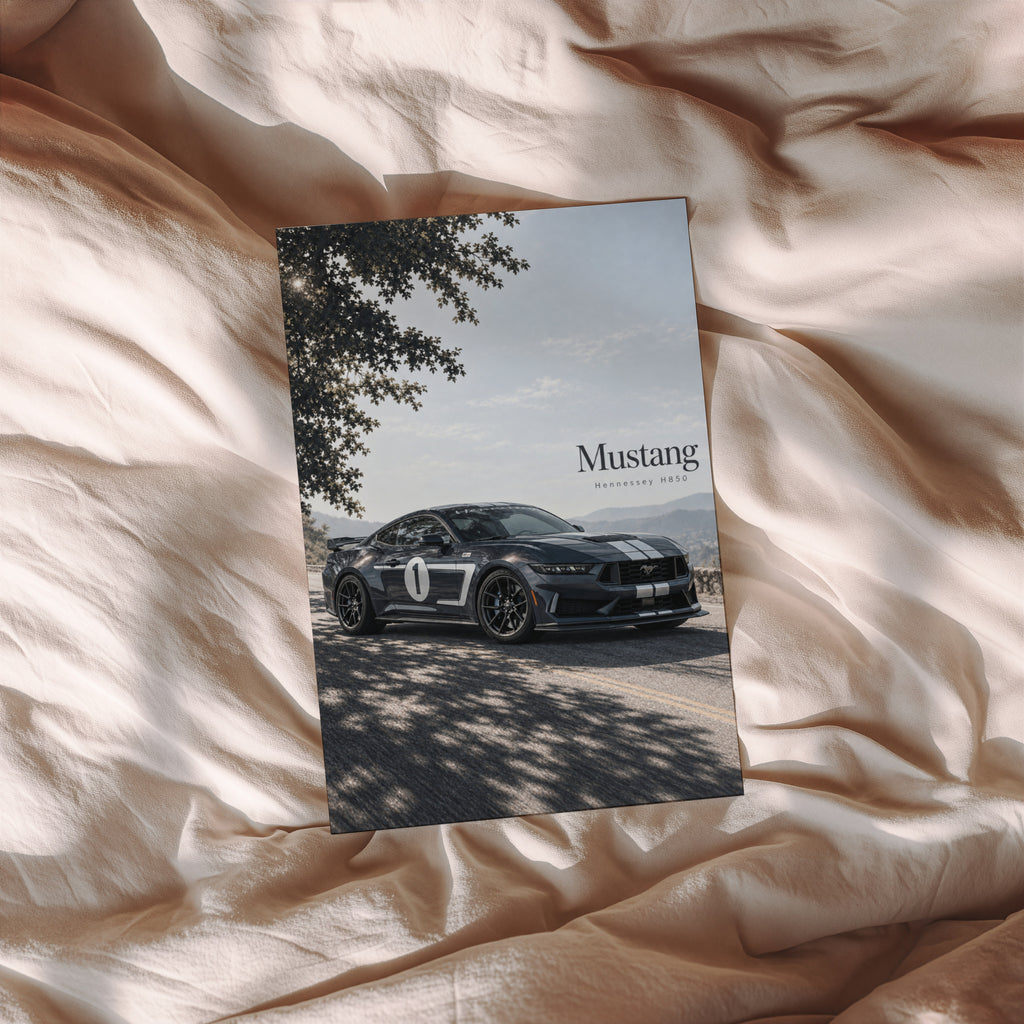 Vintage Mustang Hennessey H850 Car Print, Poster