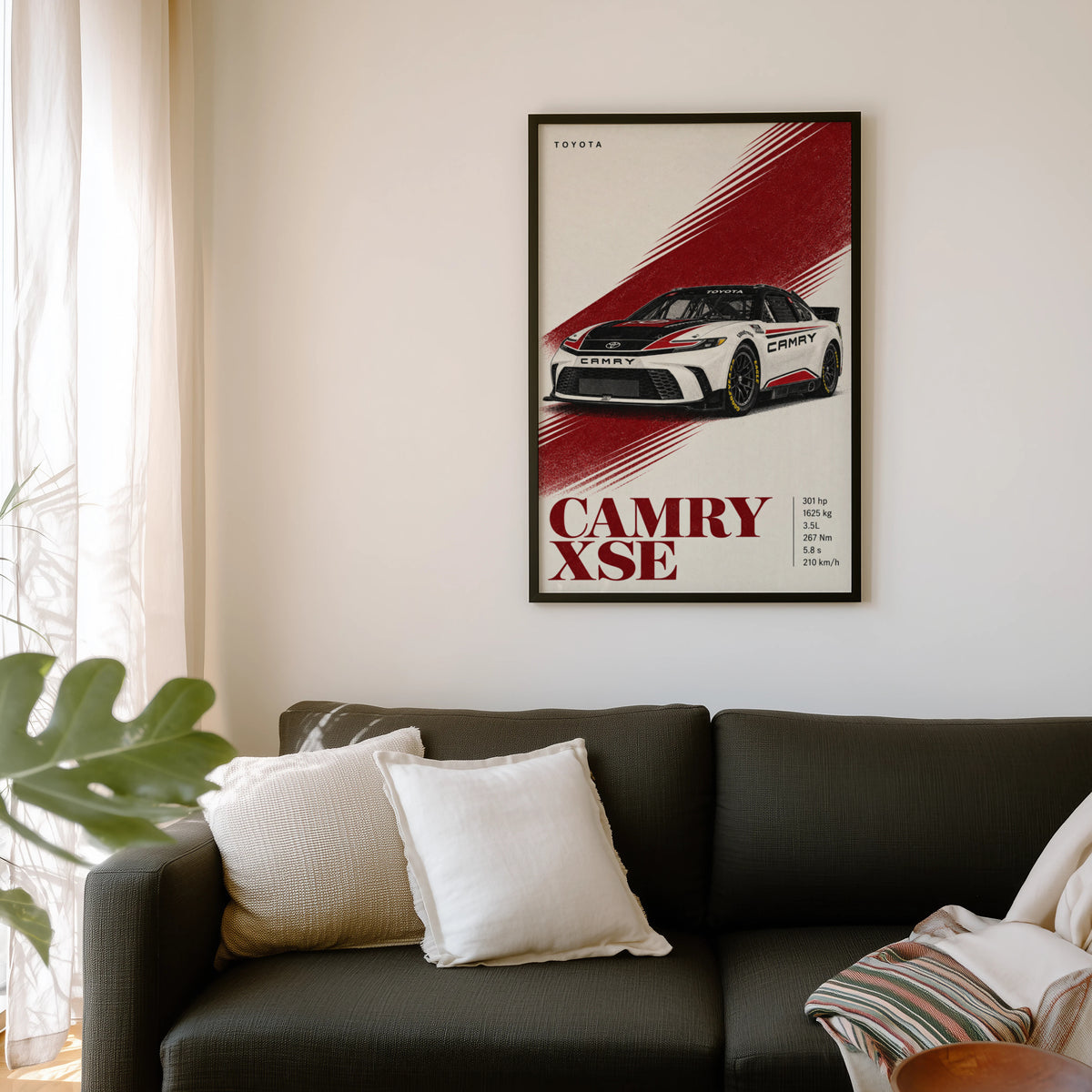 Vintage Toyota Camry XSE Print, Race Car Wall Art