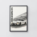 Vintage Toyota Supra Print, Racing Car Wall Art