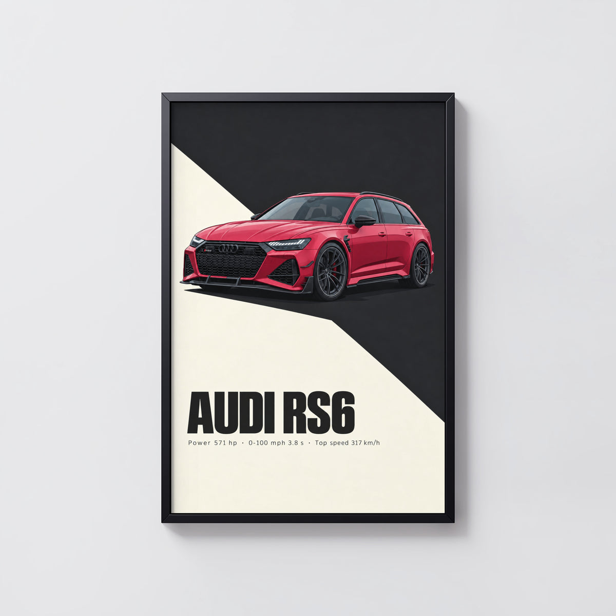 Vintage Audi RS6 Avant Print, Car Wall Art