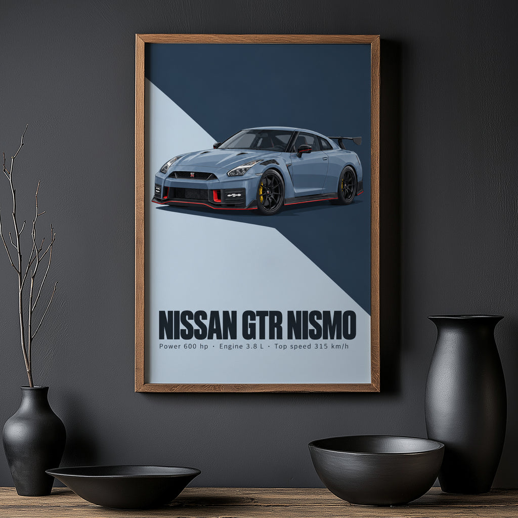 Vintage Nissan GTR Nismo Print, JDM Car Wall Art