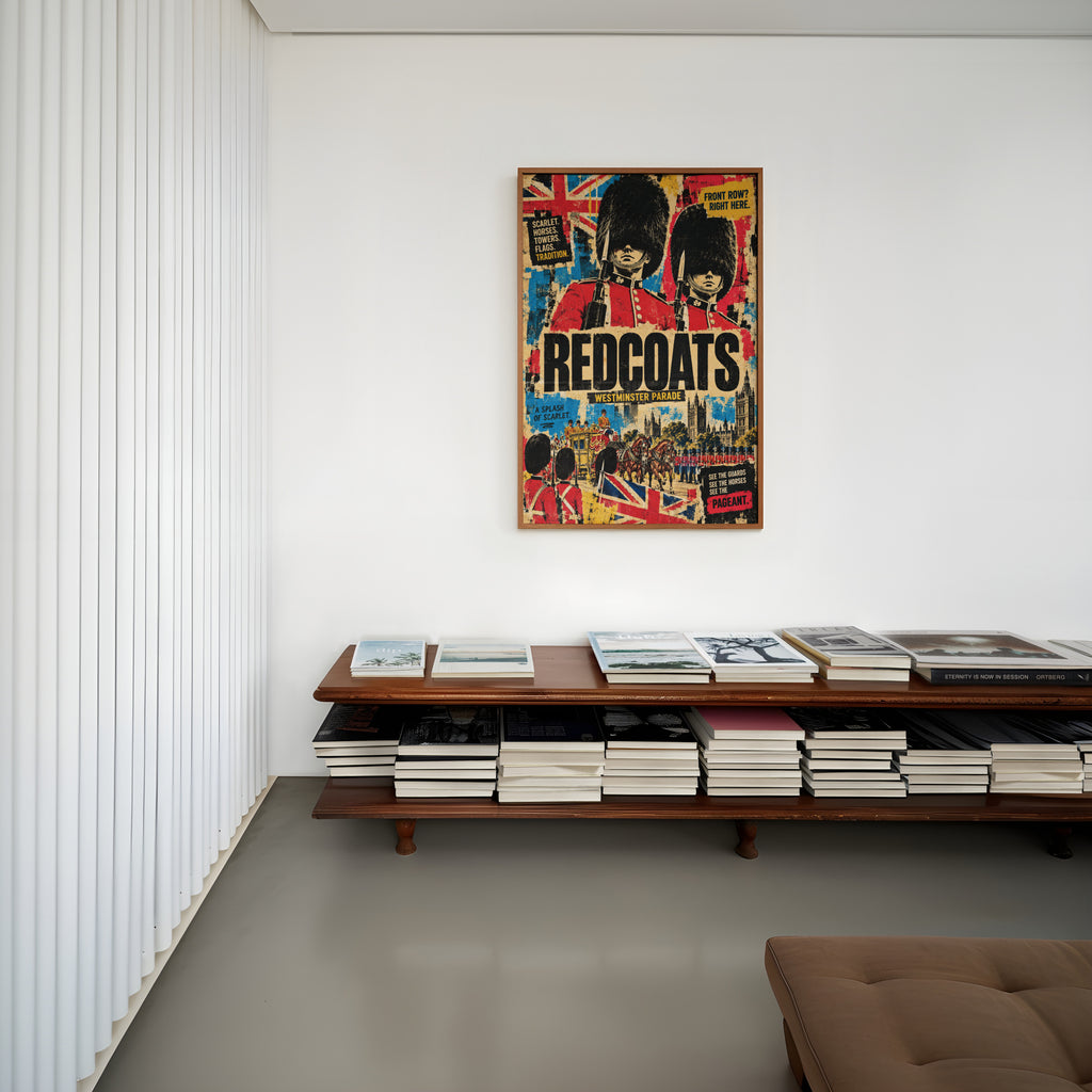 Vintage Redcoats Westminster Poster, London Wall Art Print