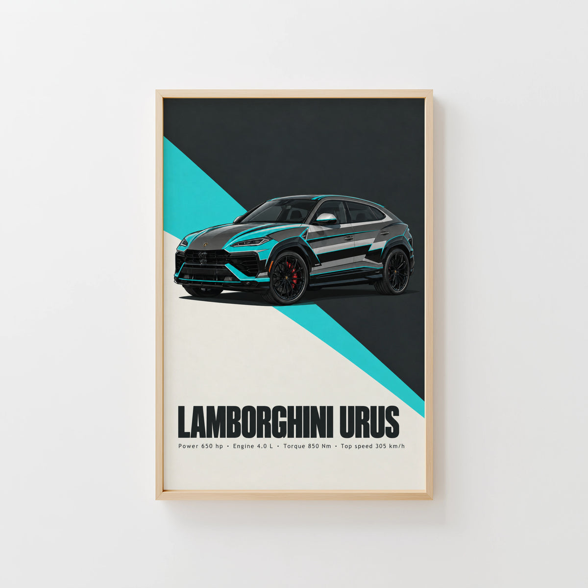 Vintage Lamborghini Urus SUV Print, Car Wall Art