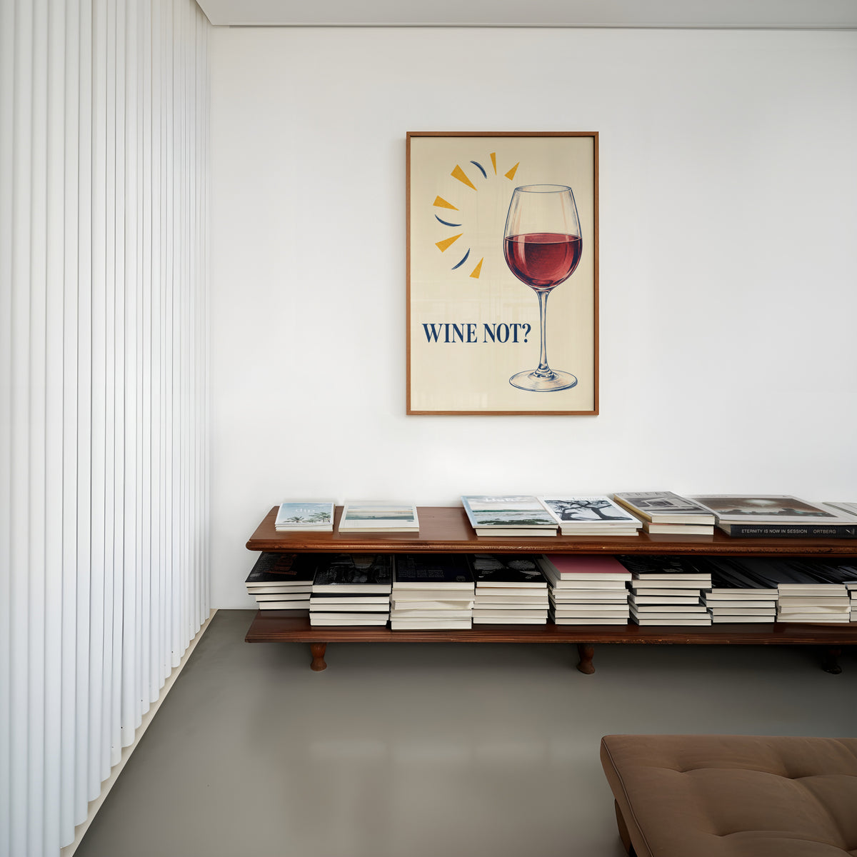 Vintage Wine Print Poster, Red Wine Glass Wall Art