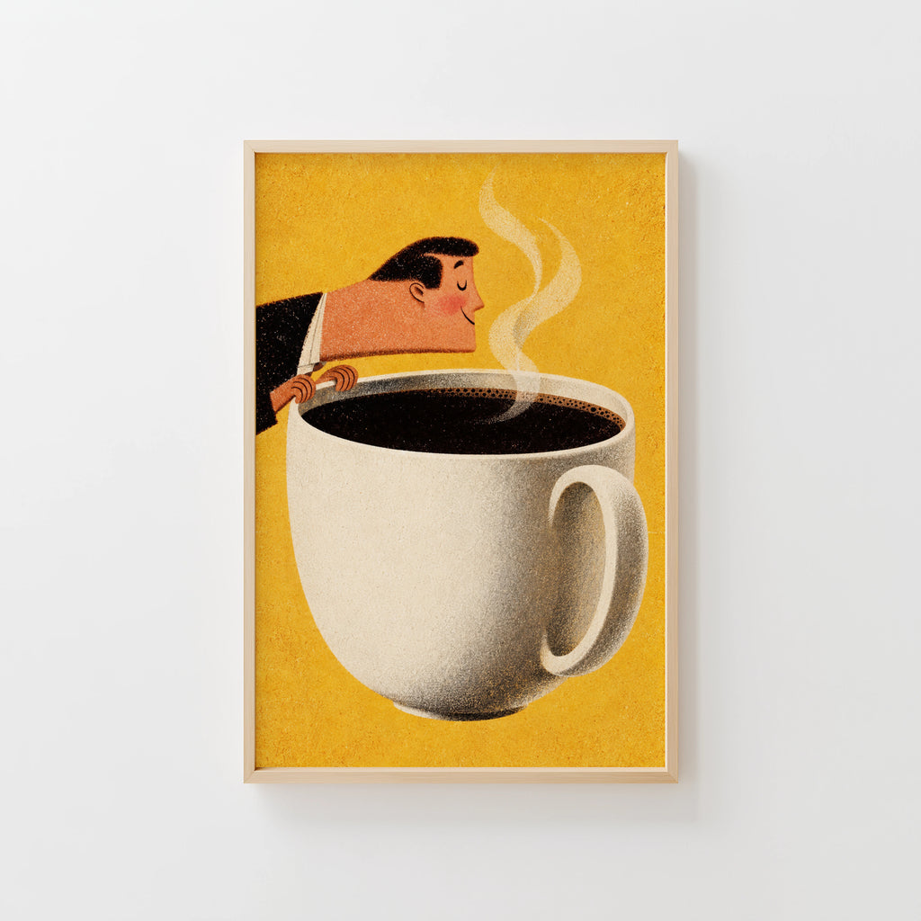 Vintage Coffee Print and Poster, Kitchen Wall Art