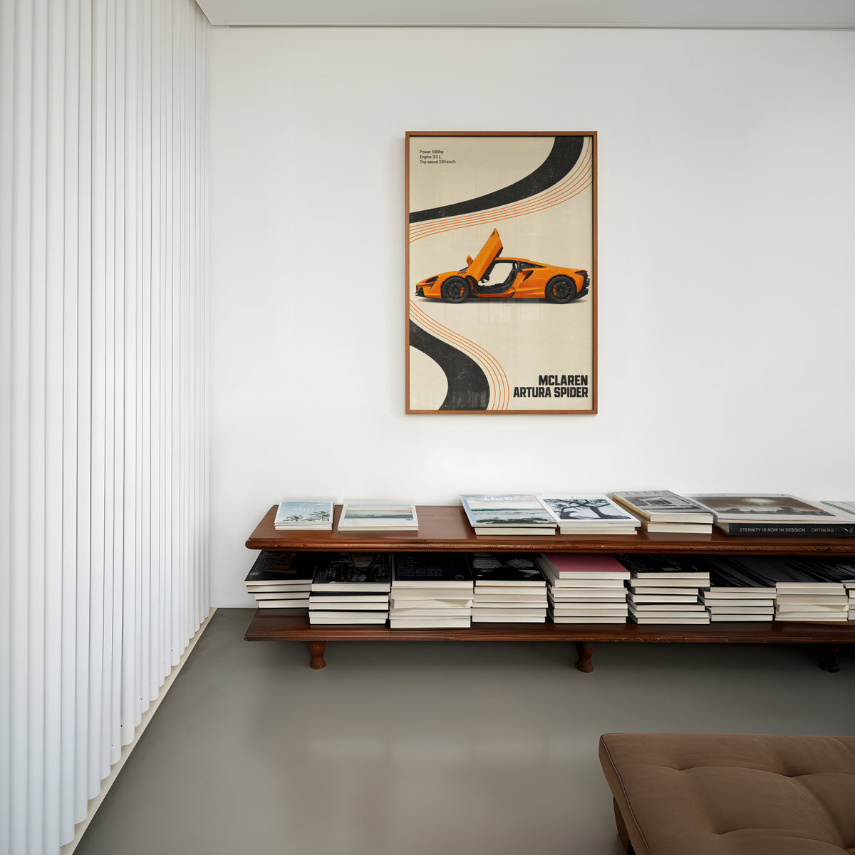 Vintage McLaren Print, Supercar Wall Art