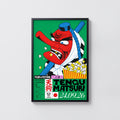 Vintage Tengu Matsuri Print Poster, Japanese Film 24.09.26