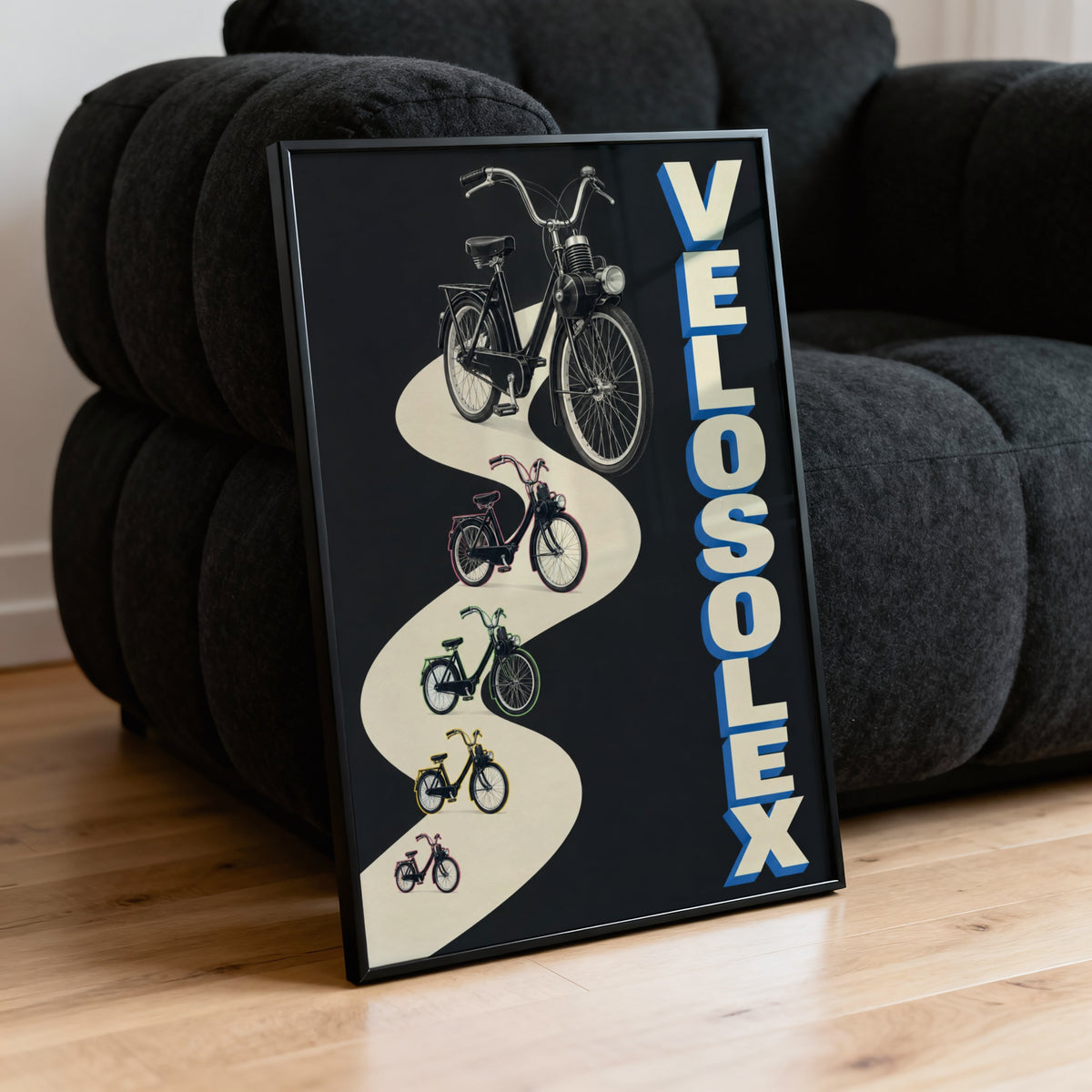 Vintage Velosolex Poster, Moped Wall Art, Cycling Print