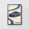 Vintage Mustang FP800S Print, Car Wall Art