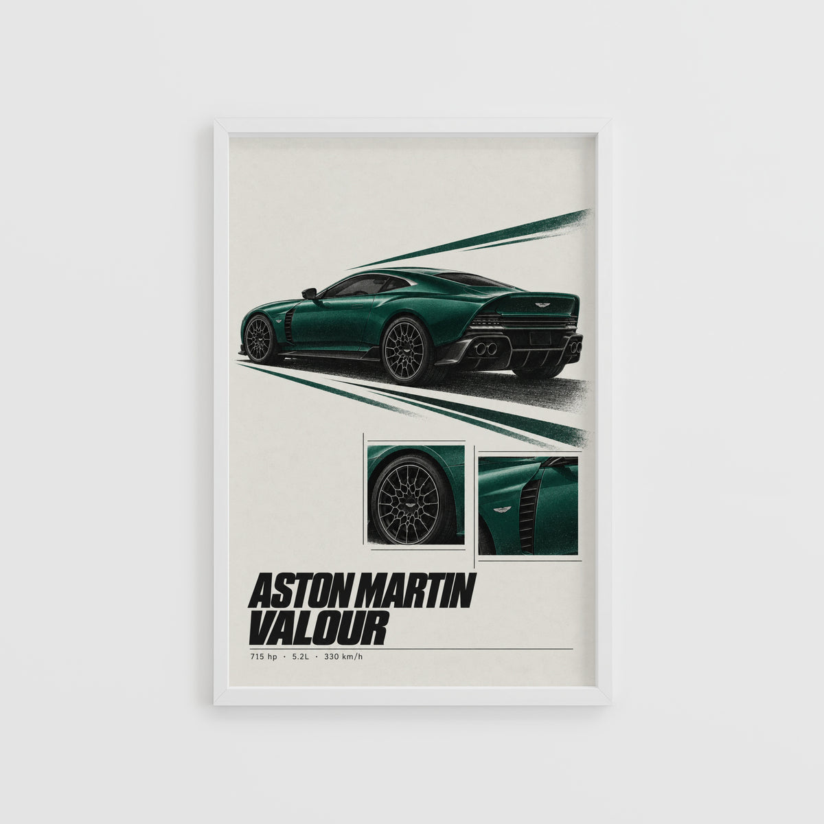 Vintage Aston Martin Valour Print, Car Wall Art