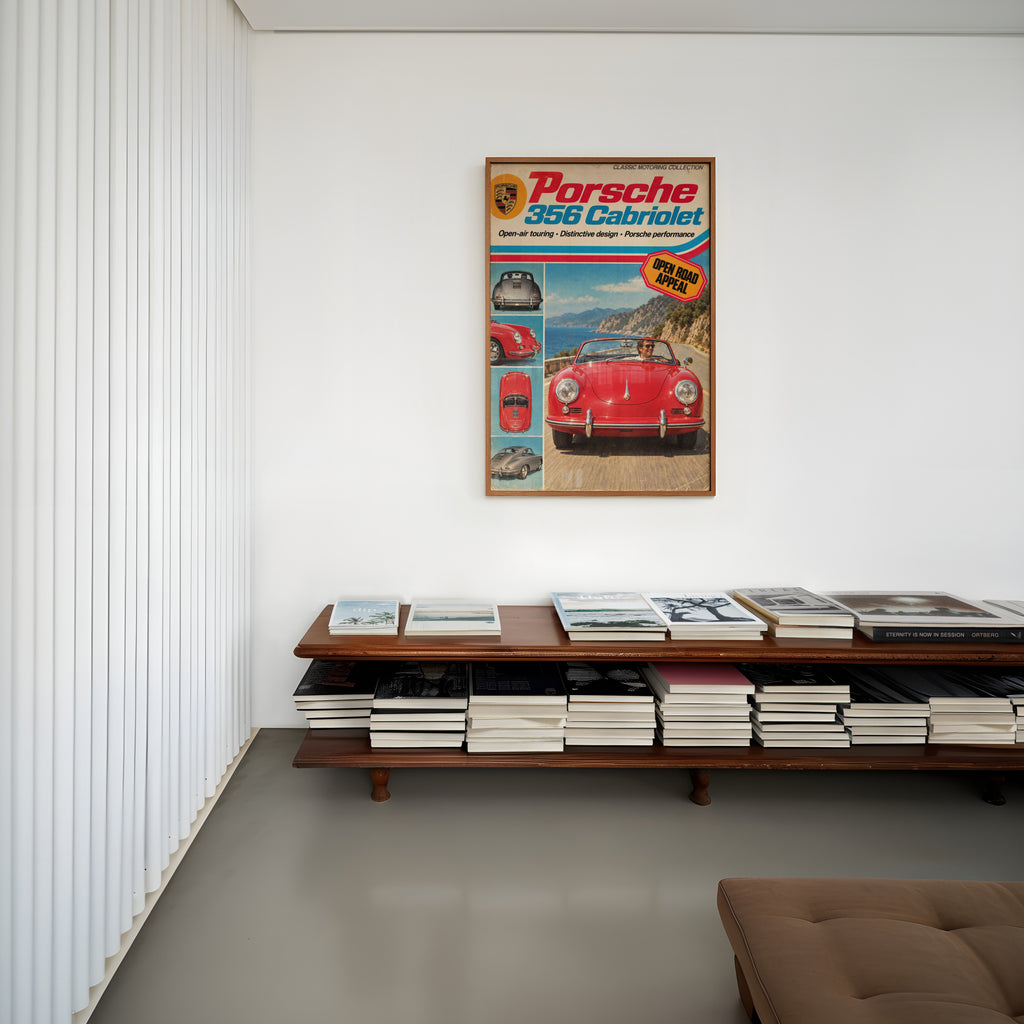 Vintage Porsche 356 Poster, Classic Car Print, Wall Art