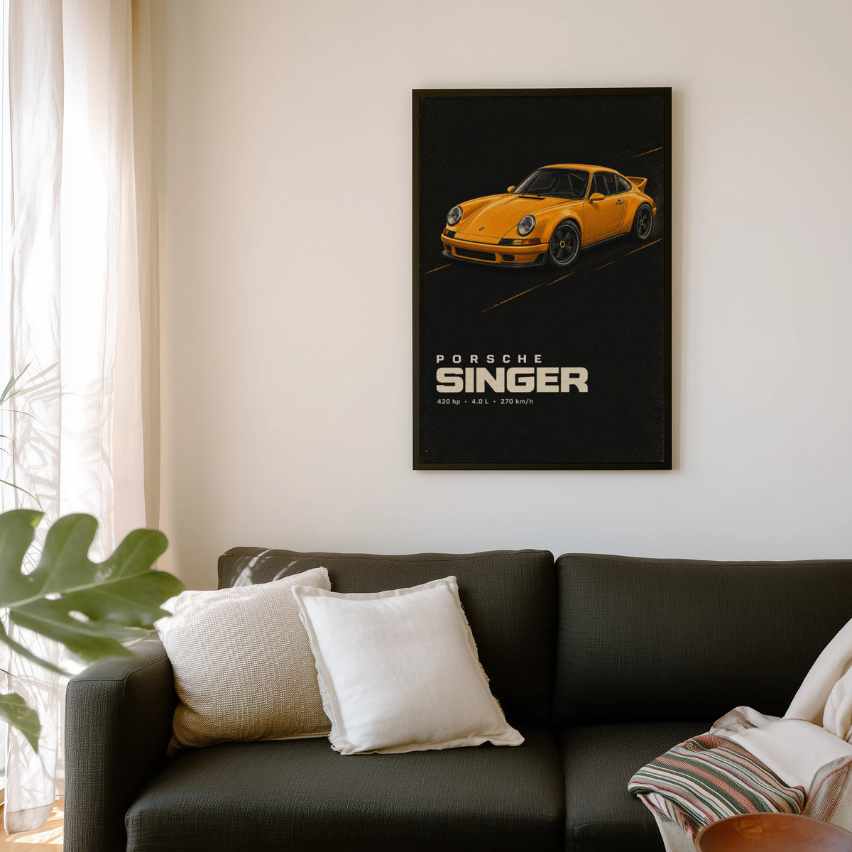 Vintage Porsche Singer 911 Print, Car Wall Art