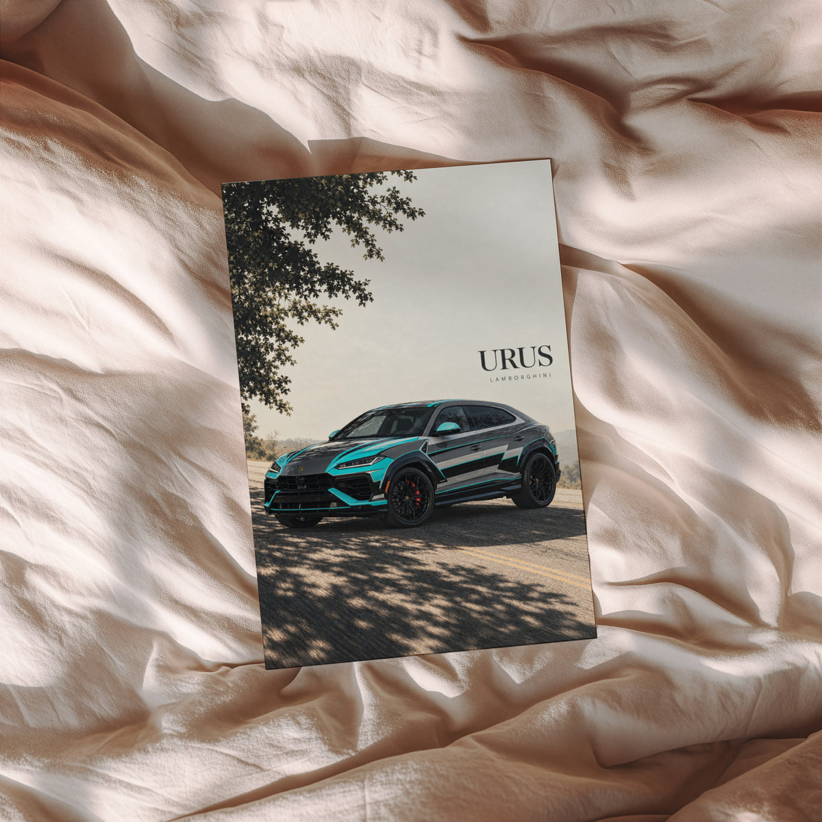 Vintage Lamborghini Urus Print, Supercar Wall Art