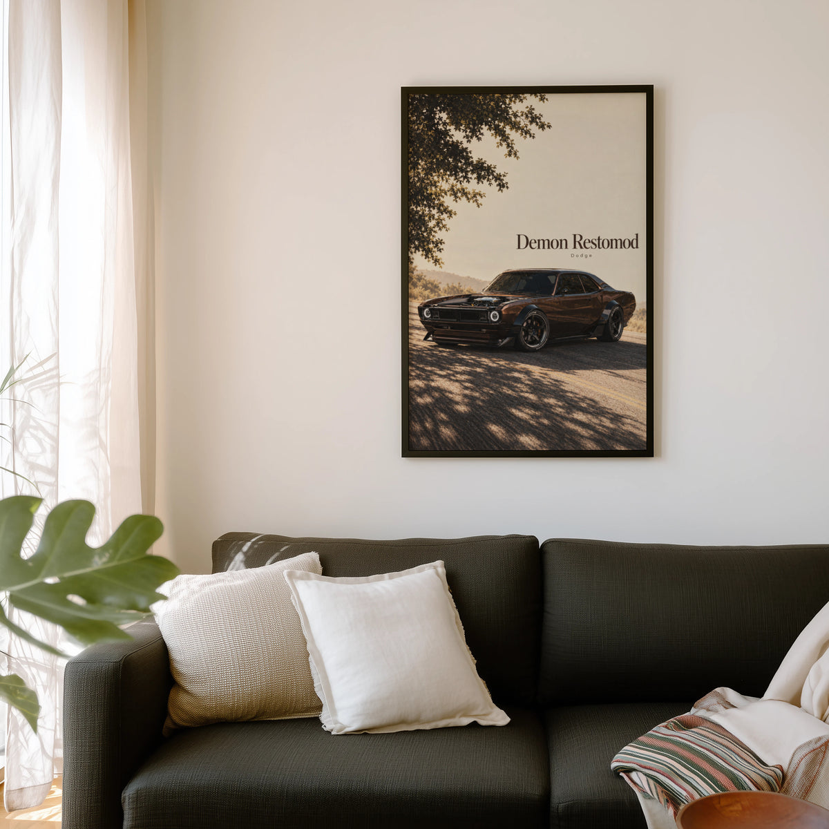 Vintage Dodge Demon Restomod Print, Car Poster