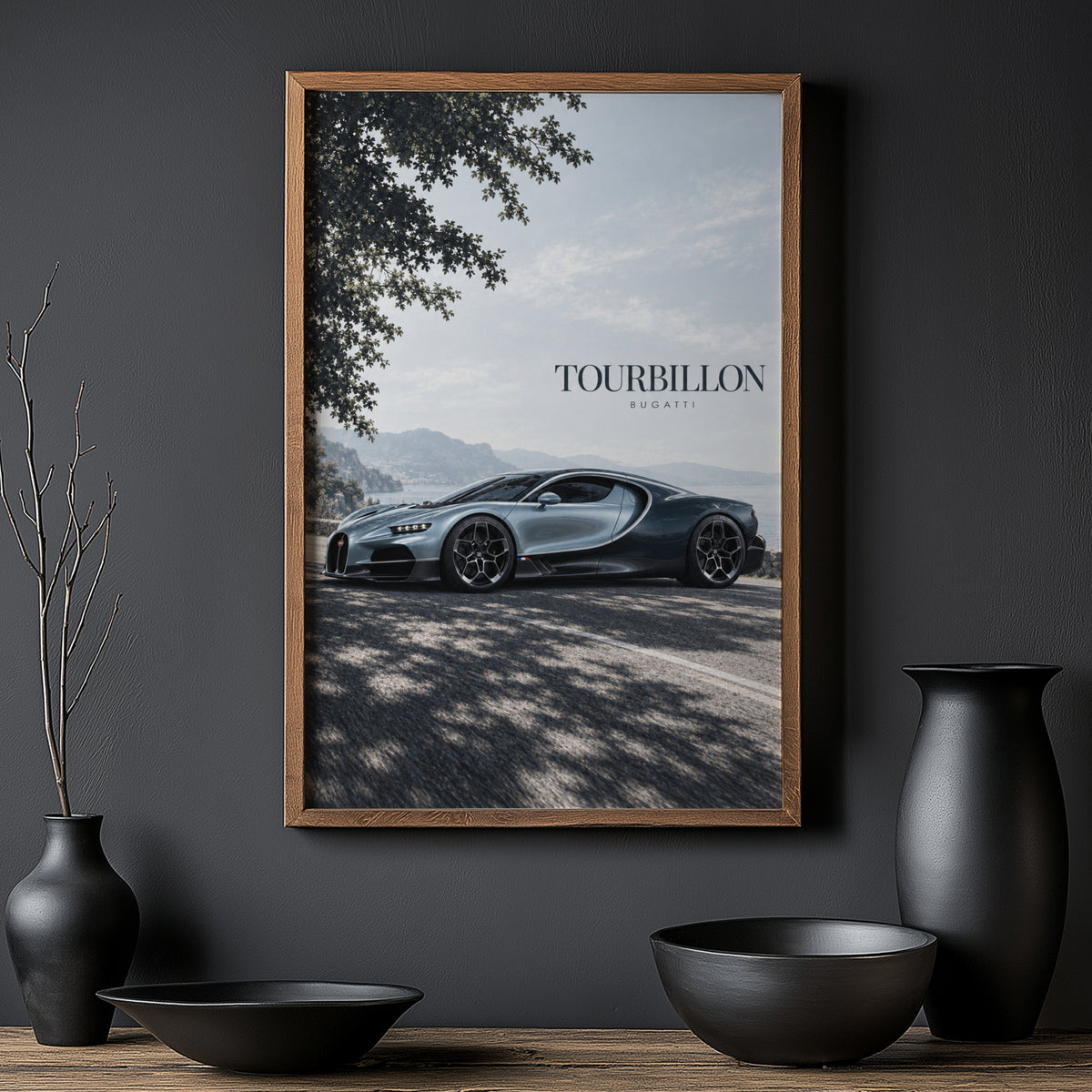 Vintage Bugatti Tourbillon Print, Car Wall Art
