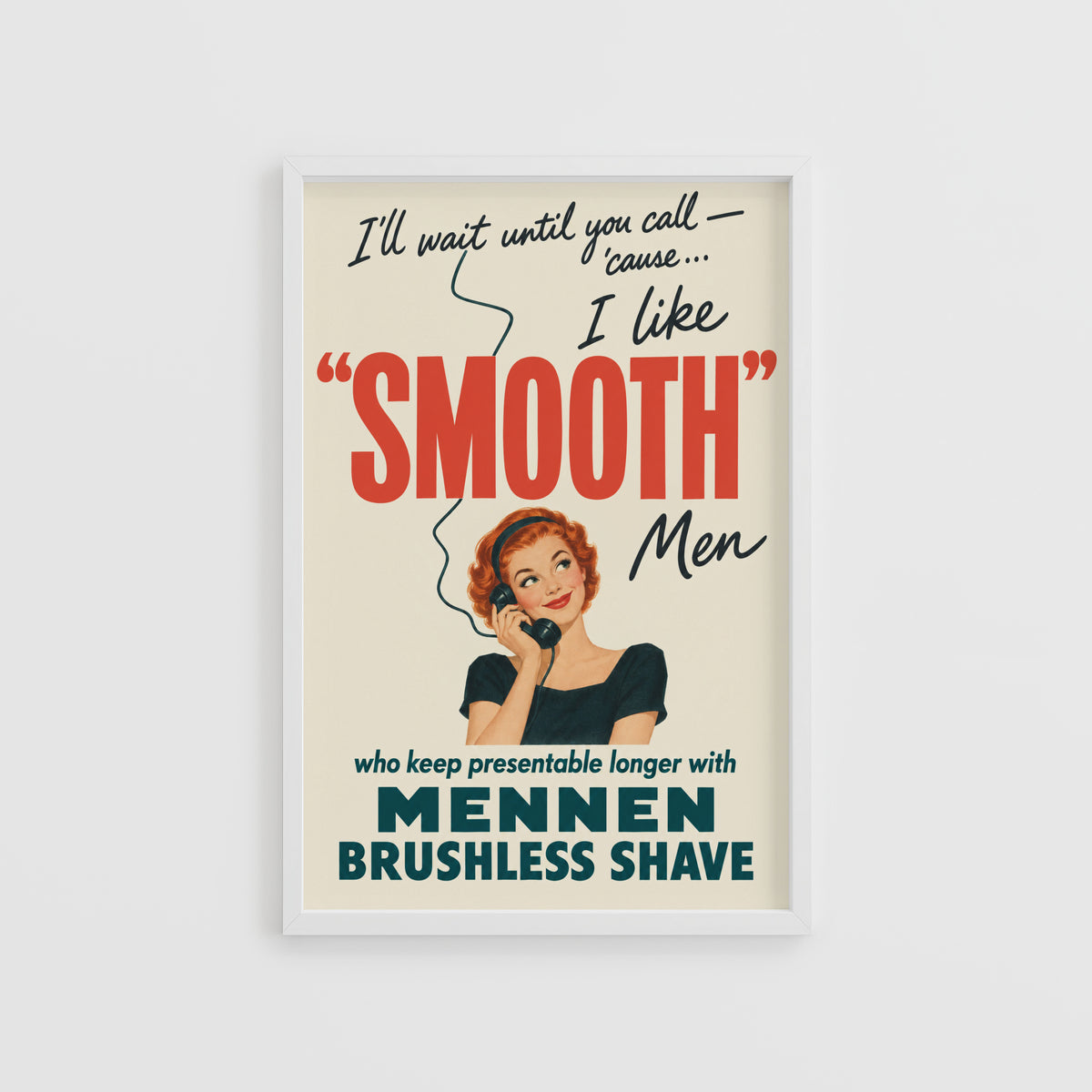 Vintage Shaving Advert Poster, Retro Wall Art, Print