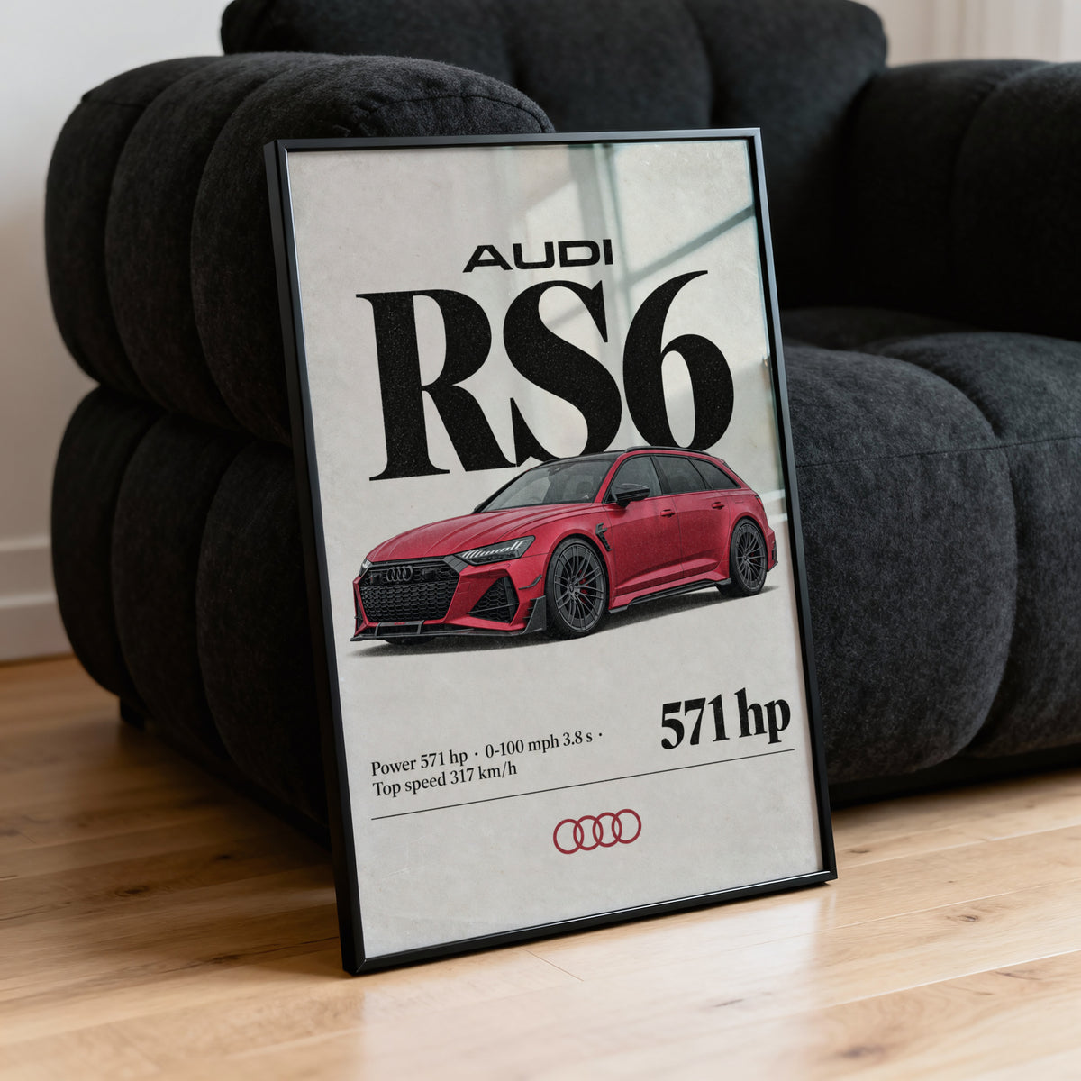 Vintage Audi RS6 Avant Print, Car Wall Art