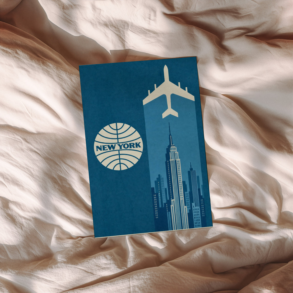 Vintage New York Poster, Skyline Wall Art, Retro Print
