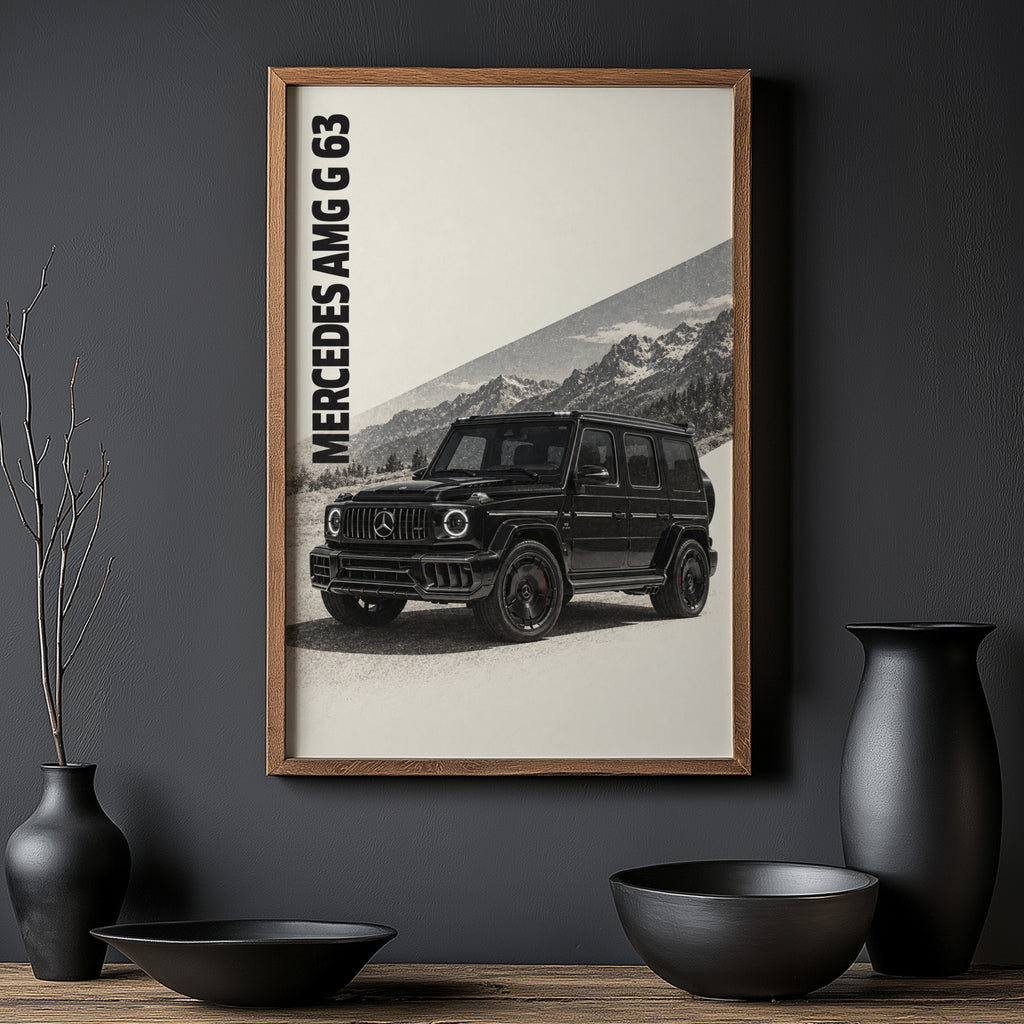 Vintage Mercedes AMG G 63 Print, Car Wall Art