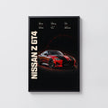 Vintage Nissan Z GT4 Print, Racing Car Wall Art