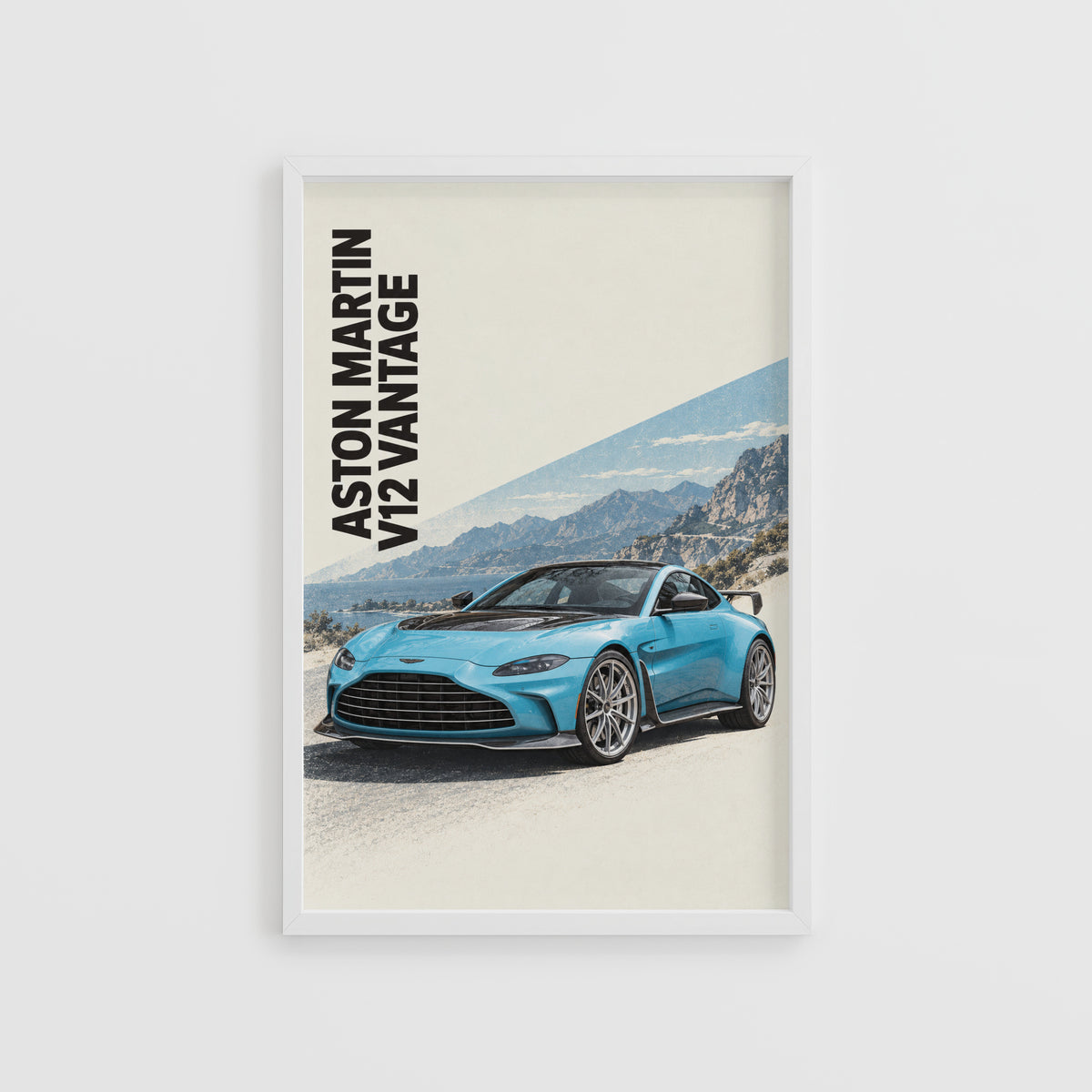 Vintage Aston Martin V12 Vantage Print, Car Art