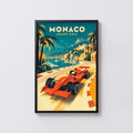 Vintage Monaco Grand Prix Poster, Racing Wall Art, Print