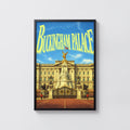 Vintage Buckingham Palace Poster, London Wall Art Print