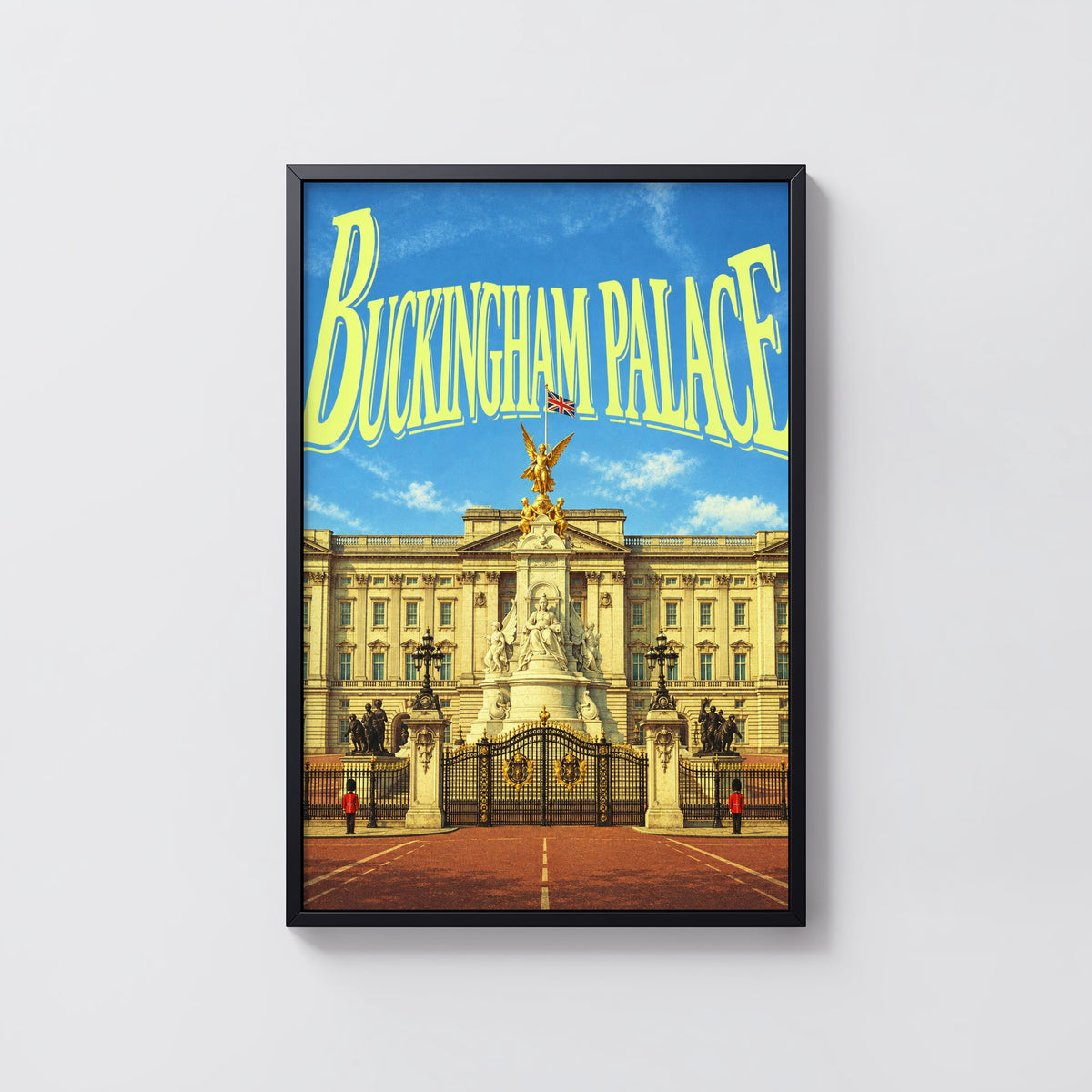Vintage Buckingham Palace Poster, London Wall Art Print