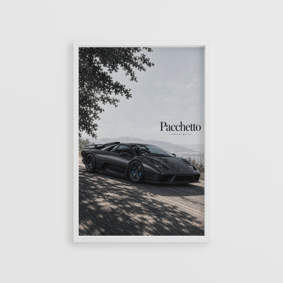 Vintage Lamborghini Print, Supercar Wall Art