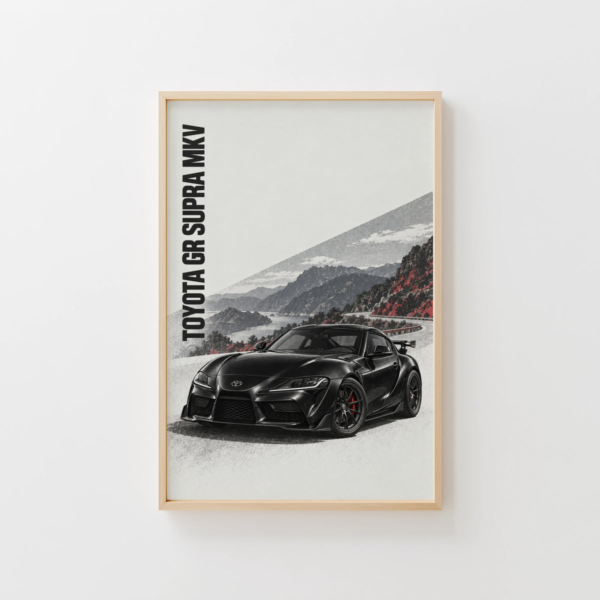 Vintage Toyota Supra Print, Car Wall Art