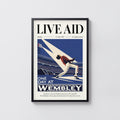 Vintage Wembley Poster, Live Aid 1985 Print, Wall Art