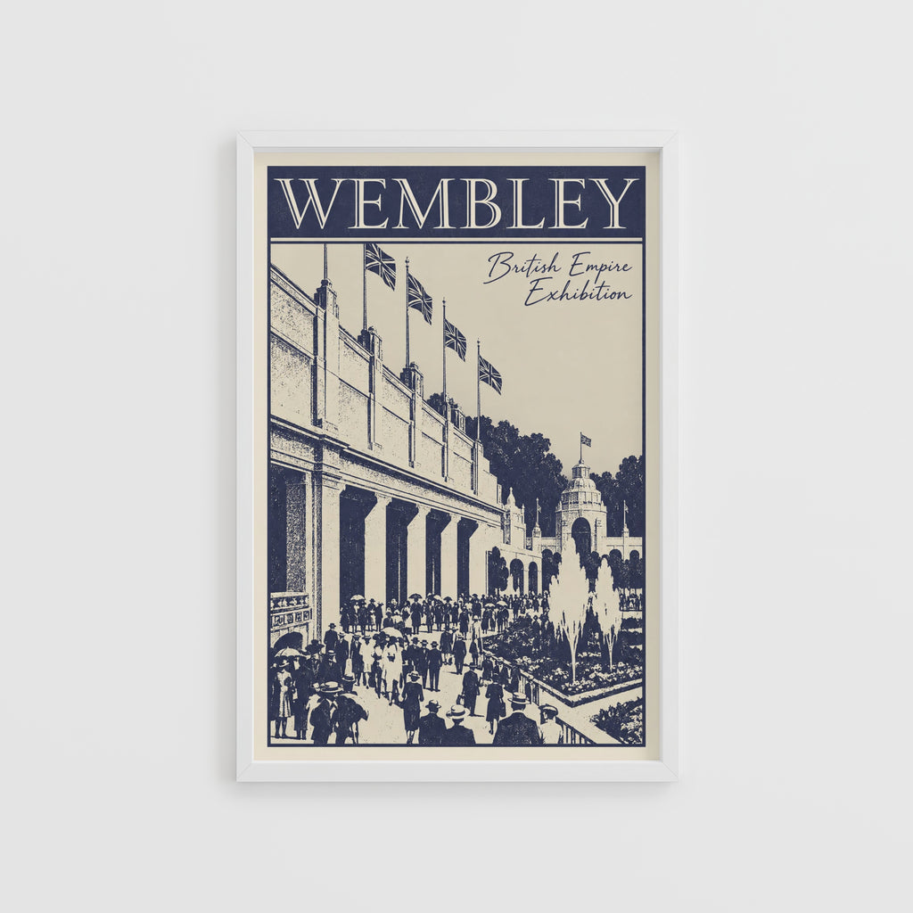 Vintage Wembley Poster, British Empire Exhibition Print