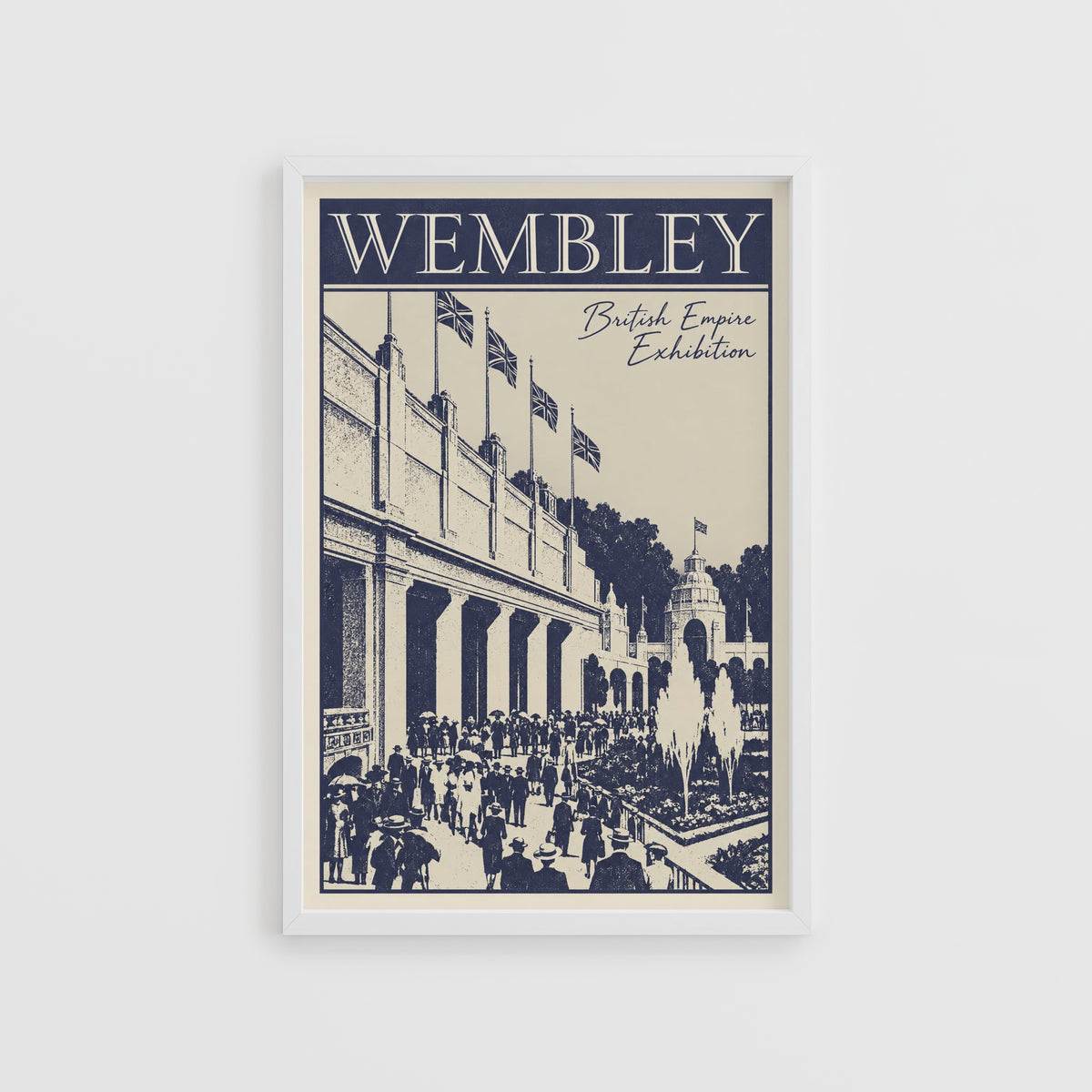 Vintage Wembley Poster, British Empire Exhibition Print