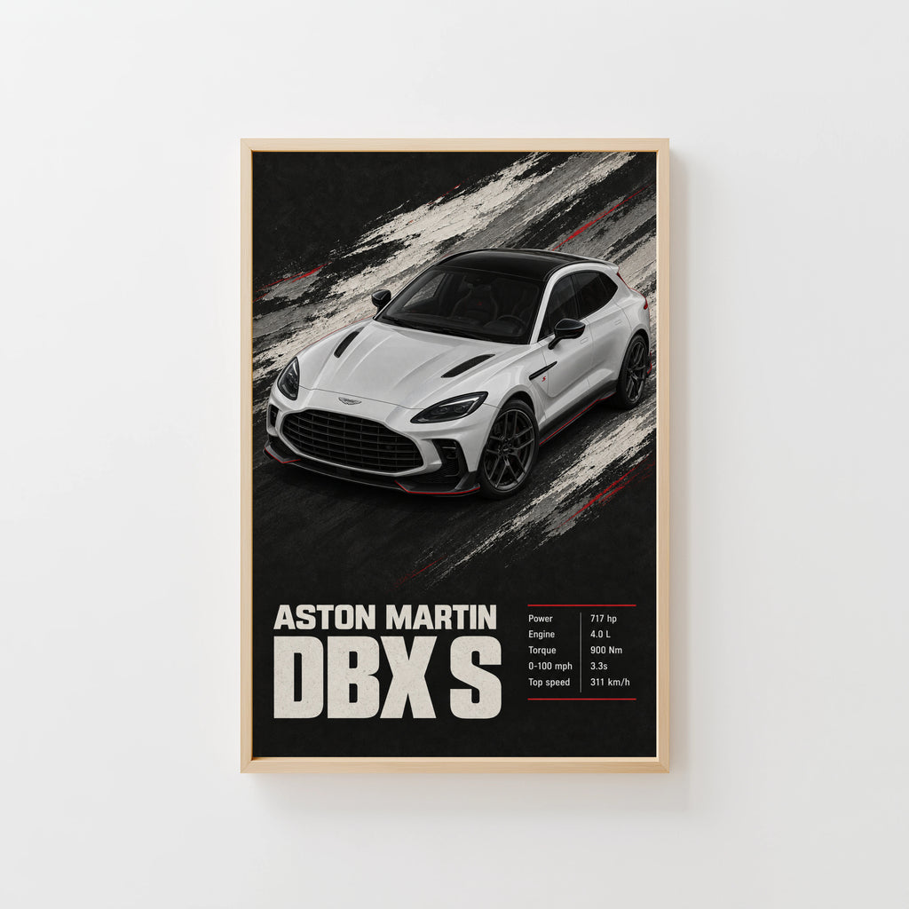 Vintage Aston Martin DBX S Print, Car Poster, Wall Art