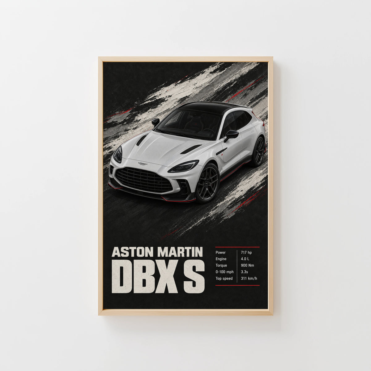 Vintage Aston Martin DBX S Print, Car Poster, Wall Art
